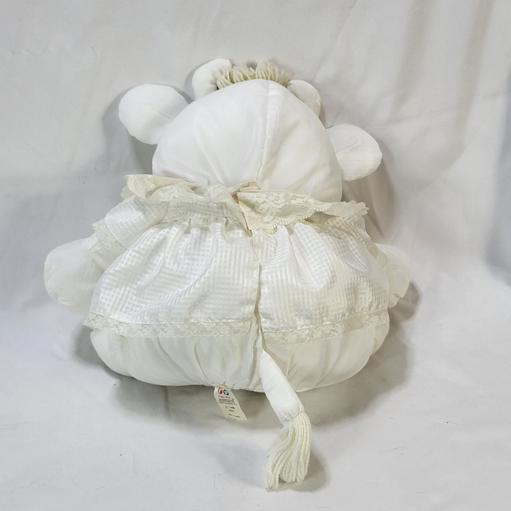 Vintage 1986 Fisher Price Puffalump White Cow Lace & Pink Hearts Dress 8001 - Picture 5 of 10